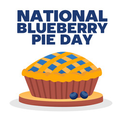 National Blueberry Pie Day with delicious blueberry pie