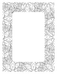 Flower Borders Coloring Books -KDP