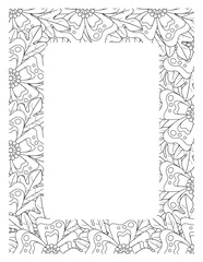 Flower Borders Coloring Books -KDP