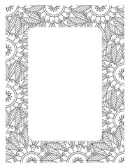 Flower Borders Coloring Books -KDP
