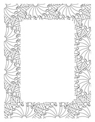 Flower Borders Coloring Books -KDP