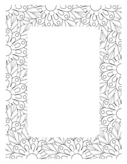 Flower Borders Coloring Books -KDP
