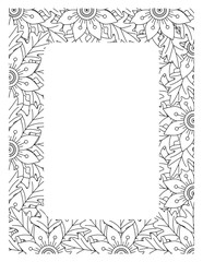 Flower Borders Coloring Books -KDP
