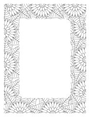 Flower Borders Coloring Books -KDP