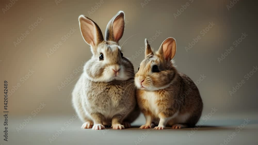 Poster hamster and rabbit placed adjacent to one another, symbolizing the theme of friendship.