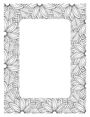 Flower Borders Coloring Books -KDP