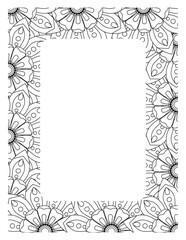 Flower Borders Coloring Books -KDP