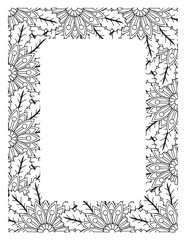 Obraz premium Flower Borders Coloring Books -KDP