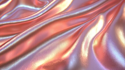 Silky smooth, iridescent fabric folds with soft light