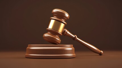 Wooden Gavel and Sounding Block Symbolizing Law, Justice, and Legal Proceedings