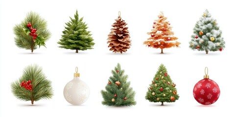 Close-up of decorated Christmas trees with colorful ornaments and lights in a festive indoor setting.