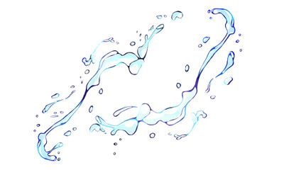 海やプールの水遊び、水しぶきエフェクト★water splash isolated on white