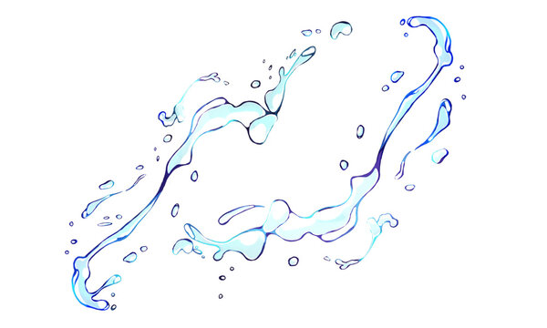 海やプールの水遊び、水しぶきエフェクト★water splash isolated on white