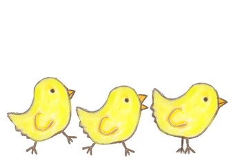 Charming Watercolor Baby Chicks Drawing