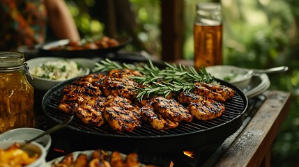 Grilled Chicken Feast: A Summer BBQ Backyard Gathering