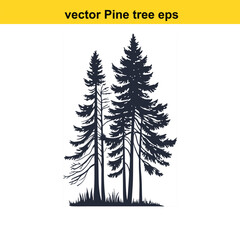 Vector pine tree silhouette