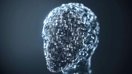 machine learning trainer working in smart lab with holographic code and model metrics