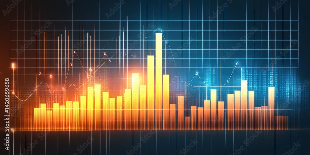 Aufkleber Dynamic financial data visualization