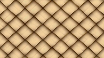Fototapeta premium Beige woven texture background. Abstract geometric pattern with rhombus shapes. Ideal for website banners, wallpapers, and design projects.
