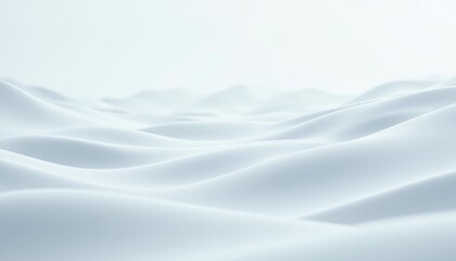 Obraz premium Abstract serene waves of soft white terrain.