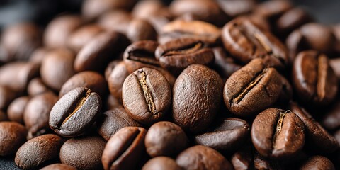 Close-up view of roasted coffee beans (2)