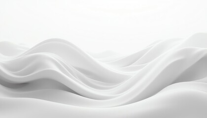 Soft white waves flowing gently on a smooth surface.