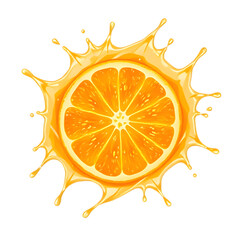 orange and water splash