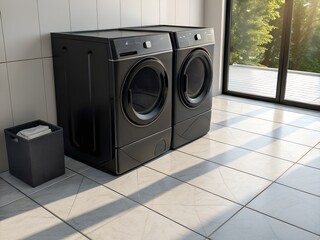 Smart washer and dryer enhance efficiency in modern living space design