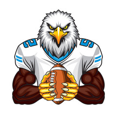 american football mascot vector illustration eagle sport design