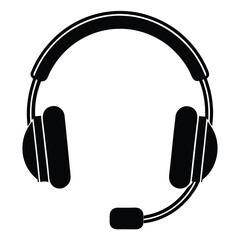 isolated communication headset on white background