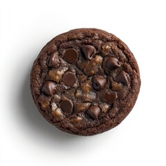 Round chocolate chip cookie