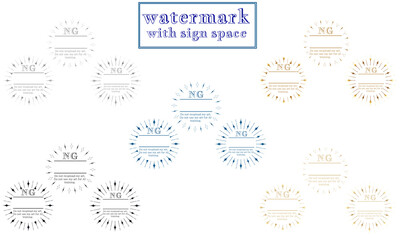 set of watermark★サインスペース付ウォーターマークセット