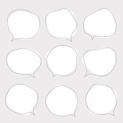 Hand-painted style balloon set white background
