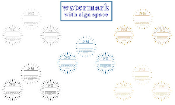 set of watermark★サインスペース付ウォーターマークセット