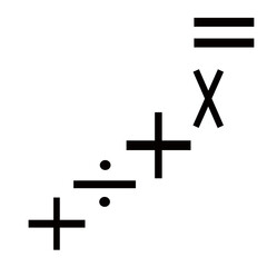 Obraz premium Math symbols basic arithmetic icon set vector illustration . isolated vector math symbols.