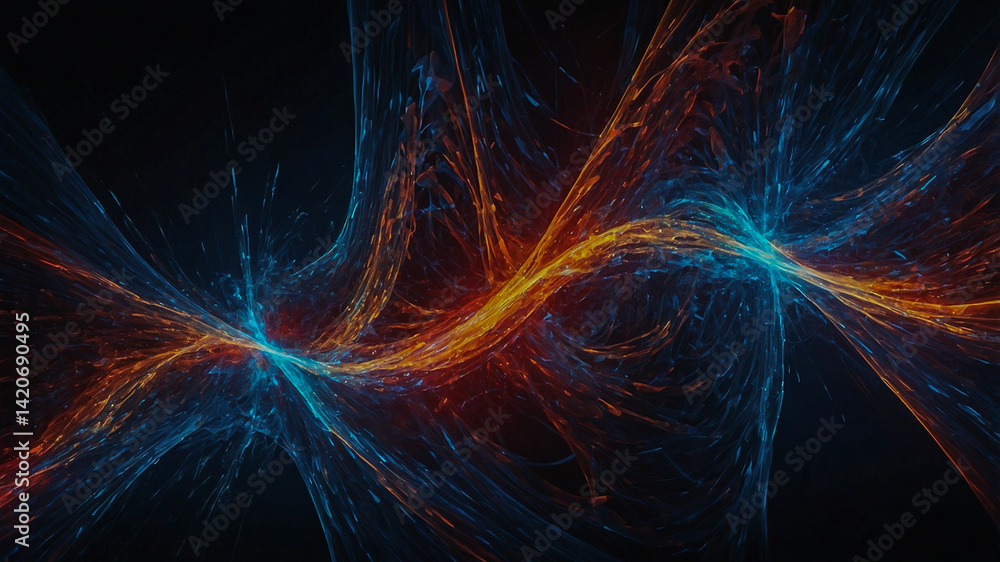 Poster dynamic abstract energy patterns in vivid colors