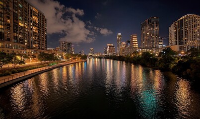 Fototapeta premium City River at Night