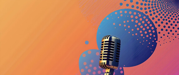 Refined Podcast Design: Modern Geometric Patterns & Bold Visual Hierarchies for Cutting-Edge Audio Branding in Photo Stock Concept with Strategic Empty Space