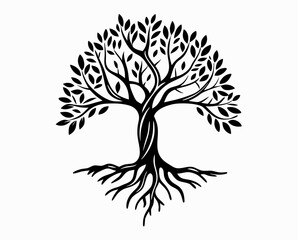 Tree of life vector, geometric 