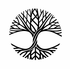 Tree of life vector, geometric 