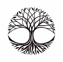 Tree of life vector, geometric 