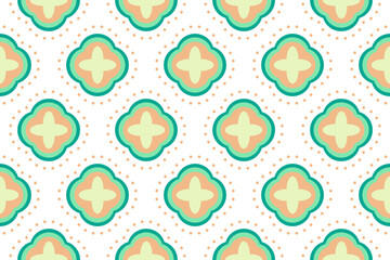 seamless pattern with flower and dot