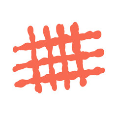 Waffle Scribble Doodle Sticker for Cute Scrapbook and Journal Decoration