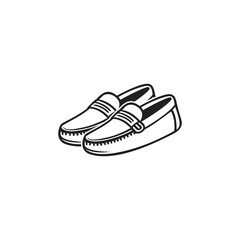 Loafer shoes logo template