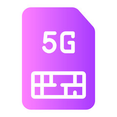 sim card gradient icon