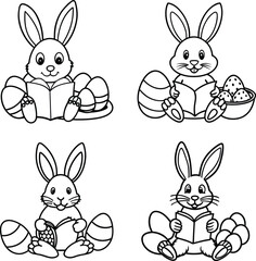 Cute and Creative Easter Coloring Pages for Kids and Adults.