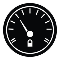 Isolated Fuel Gauge On White Background