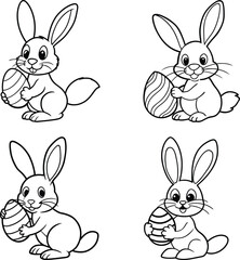 Obraz premium Cute and Creative Easter Coloring Pages for Kids and Adults.