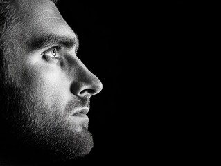 Profile of a man's head and shoulders