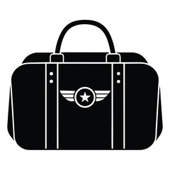 Isolated Pilot Bag On White Background